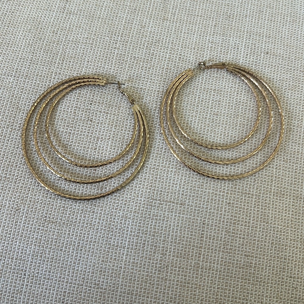 Gold hoop earrings